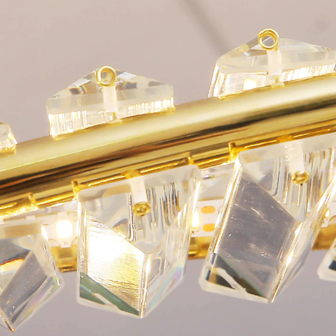 Wave Circle Elegant Crystal Chandelier