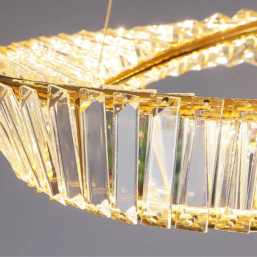 Wave Circle Elegant Crystal Chandelier