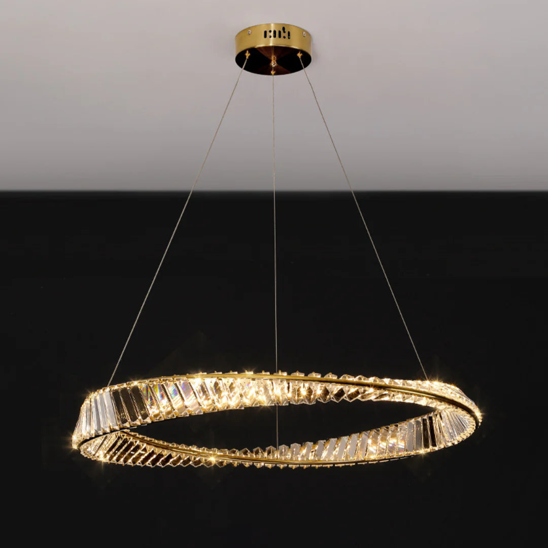 Wave Circle Elegant Crystal Chandelier