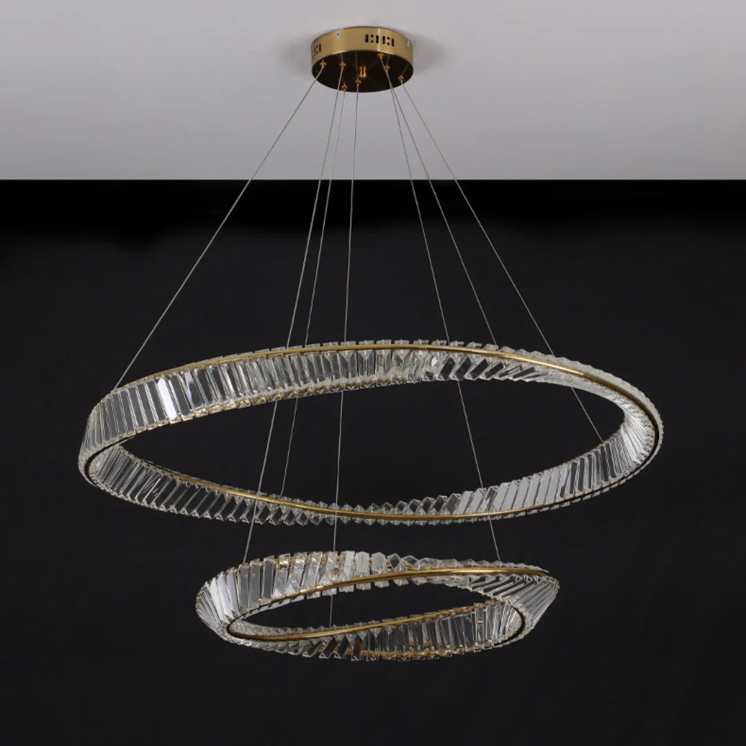 Wave Circle Elegant Crystal Chandelier