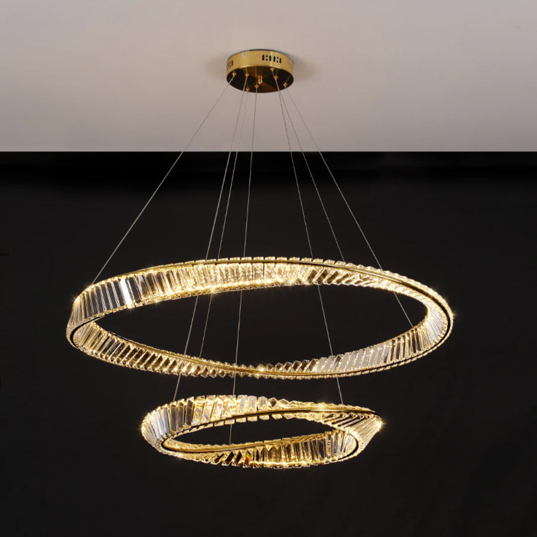 Wave Circle Elegant Crystal Chandelier