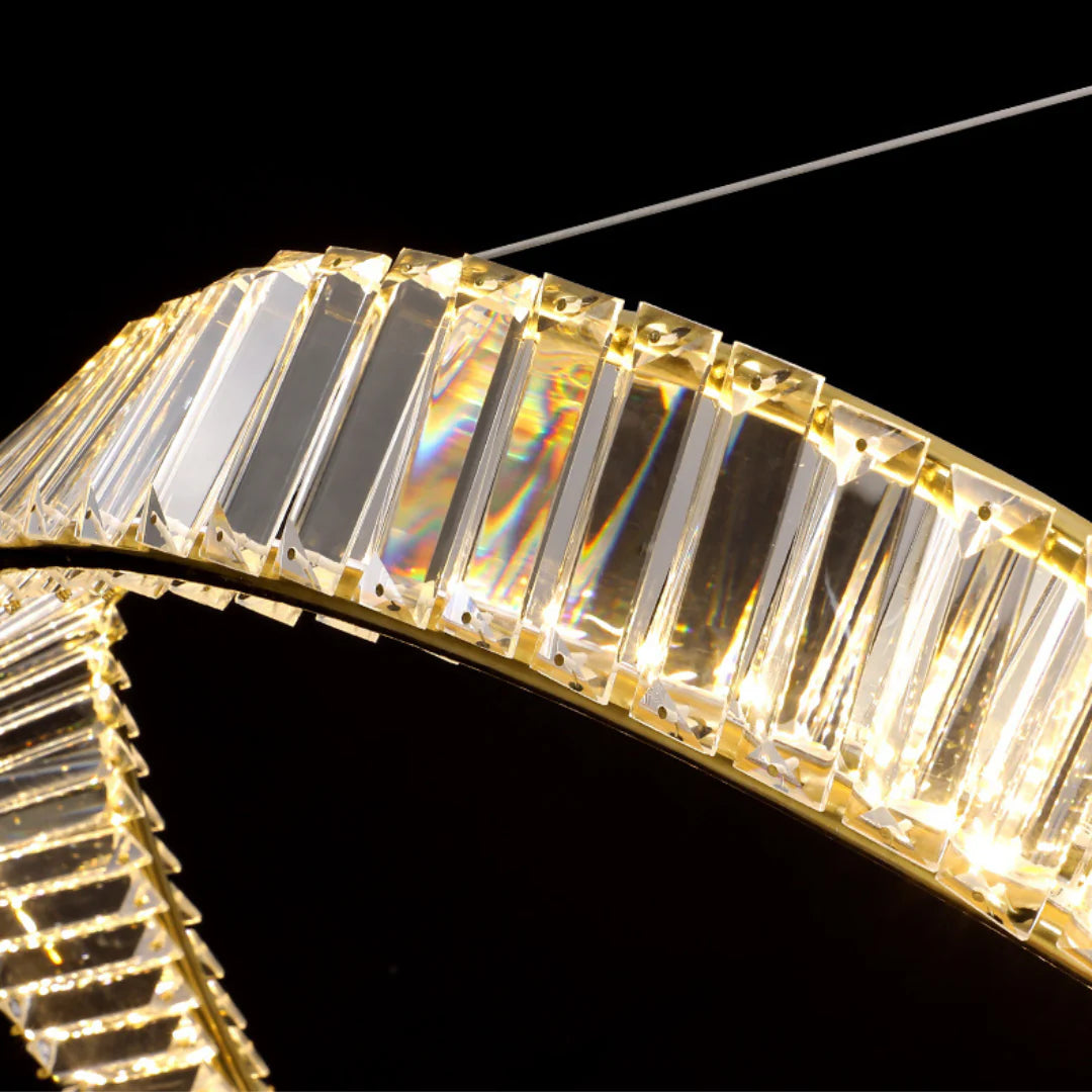 Wave Circle Elegant Crystal Chandelier