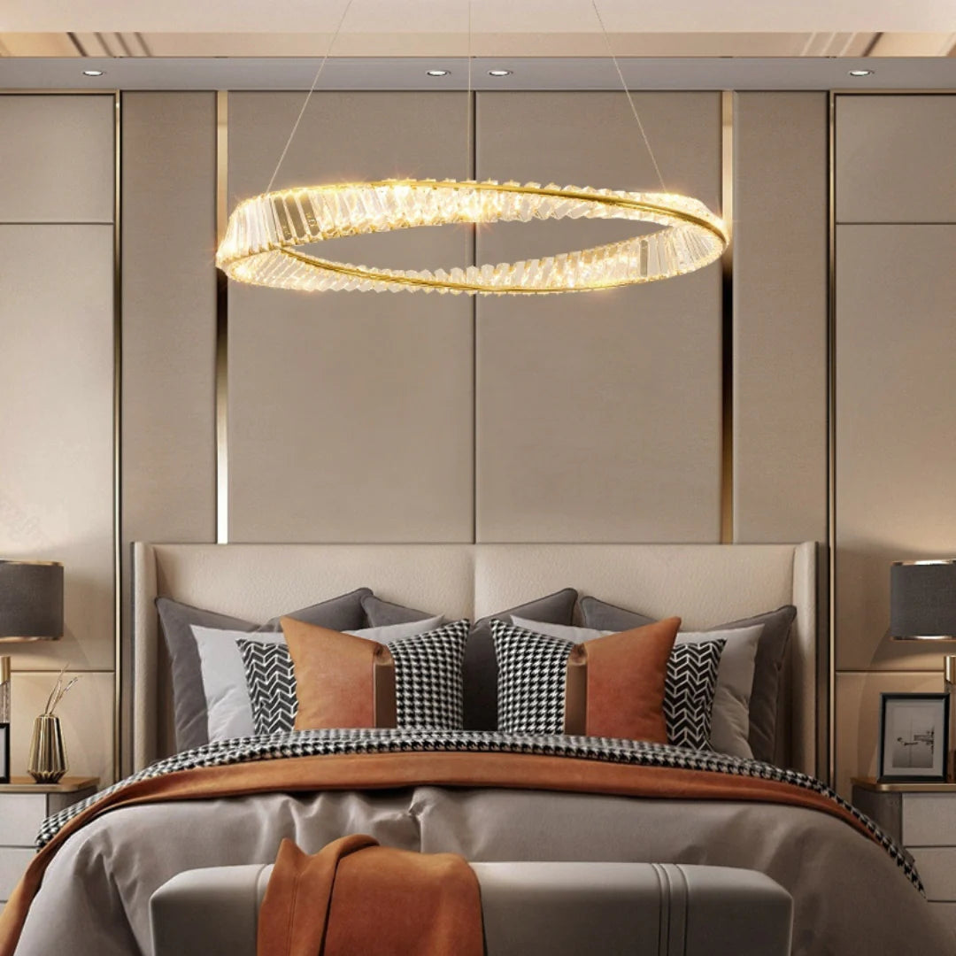 Wave Circle Elegant Crystal Chandelier