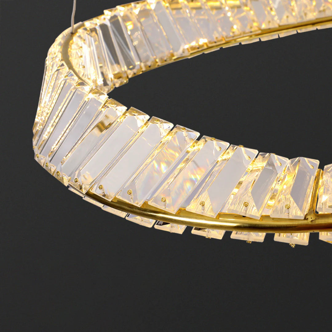 Wave Circle Elegant Crystal Chandelier