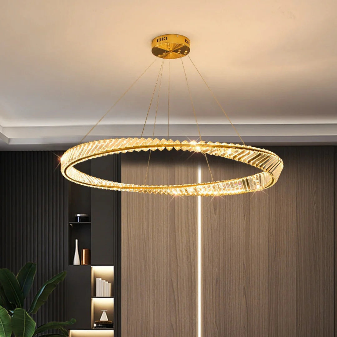 Wave Circle Elegant Crystal Chandelier