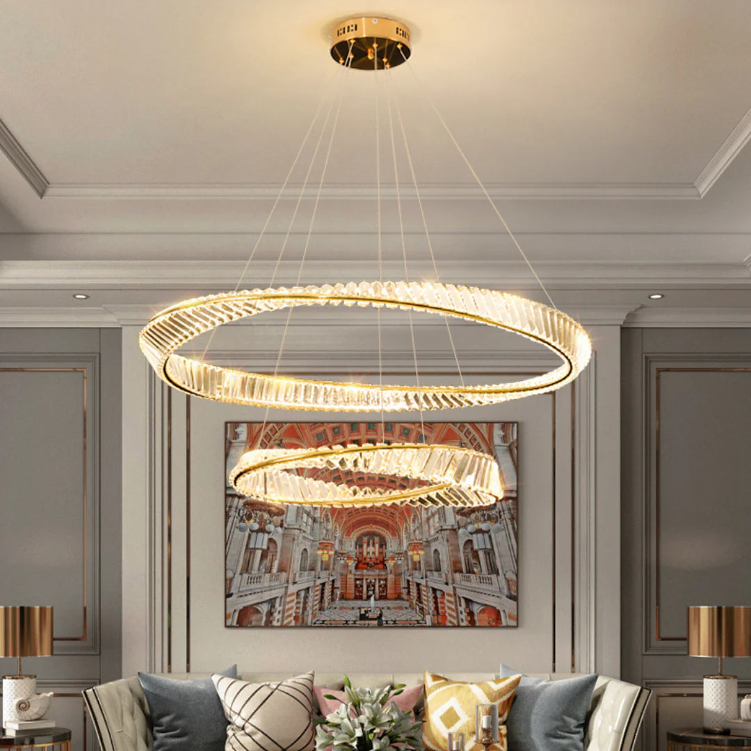 Wave Circle Elegant Crystal Chandelier