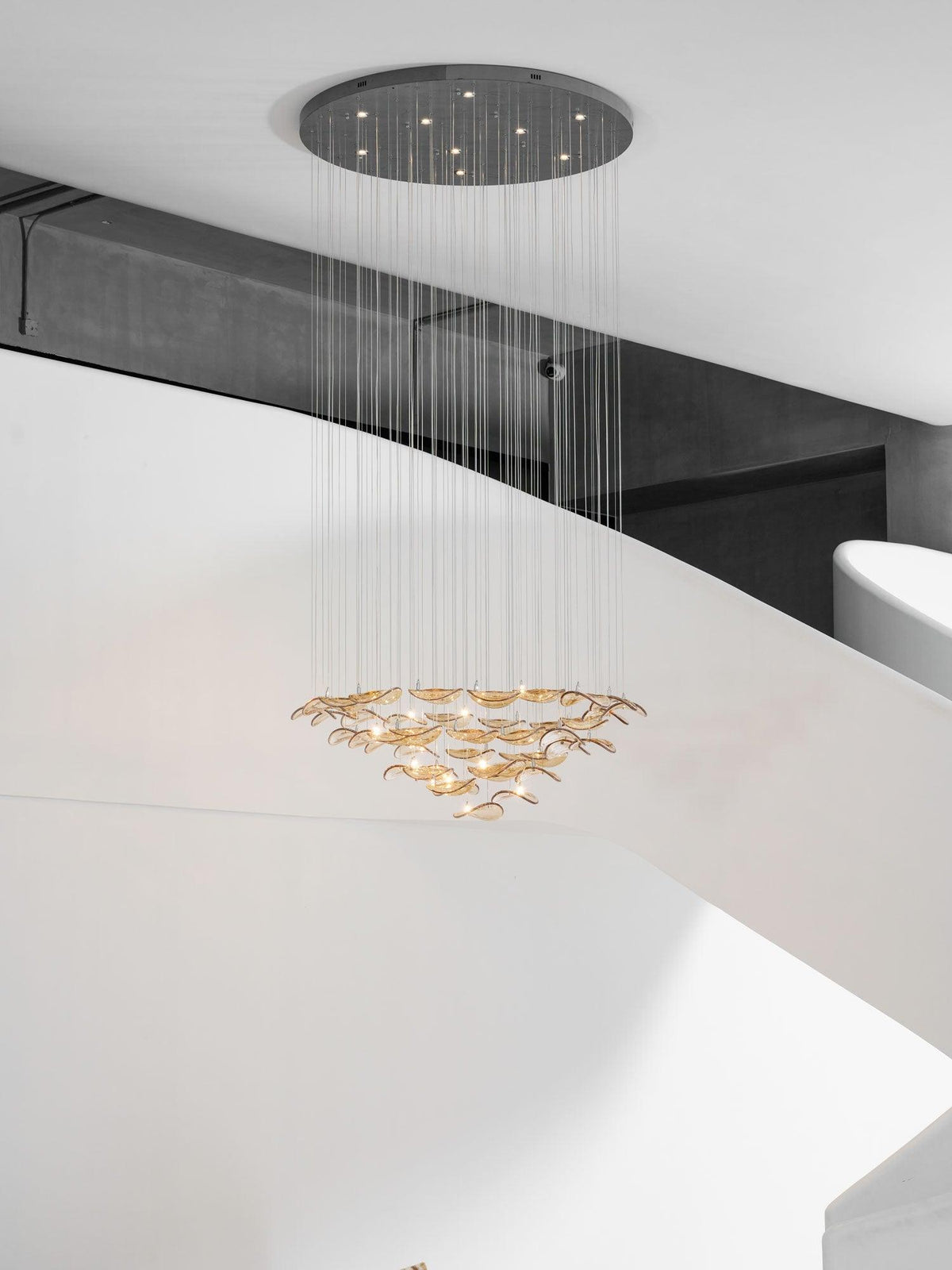 DIY Floating Leaf Chandelier
