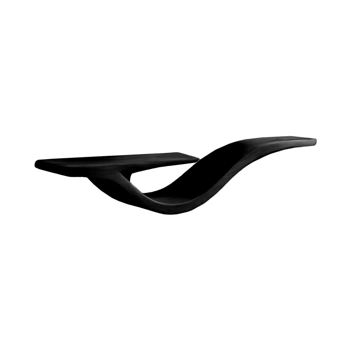Waveform Solid Wood Floating Shelf