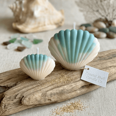 Shell Candle | Handmade Coastal Decor