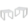 Weather Resistant Adirondack Outdoor Side Table Set of 2-White - White