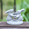 Weathered Rabbits Rain Gauge