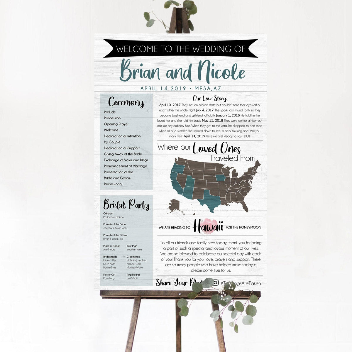 Infographic Wedding Sign