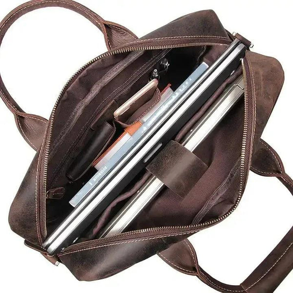 The Welch Briefcase | Vintage Leather Messenger Bag -