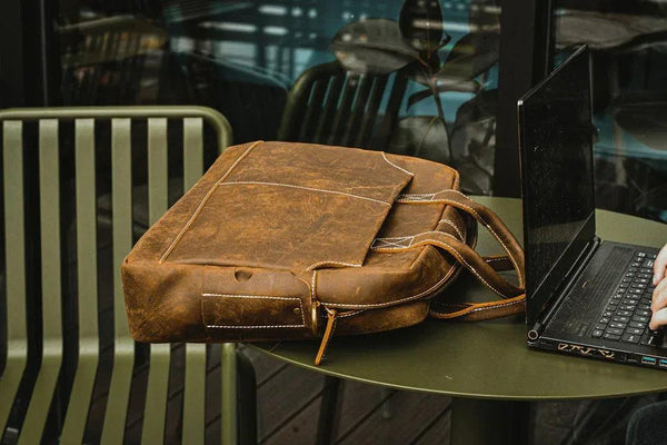 The Welch Briefcase | Vintage Leather Messenger Bag -