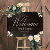 Welcome To Our Wedding Sign - 12x20" Canvas