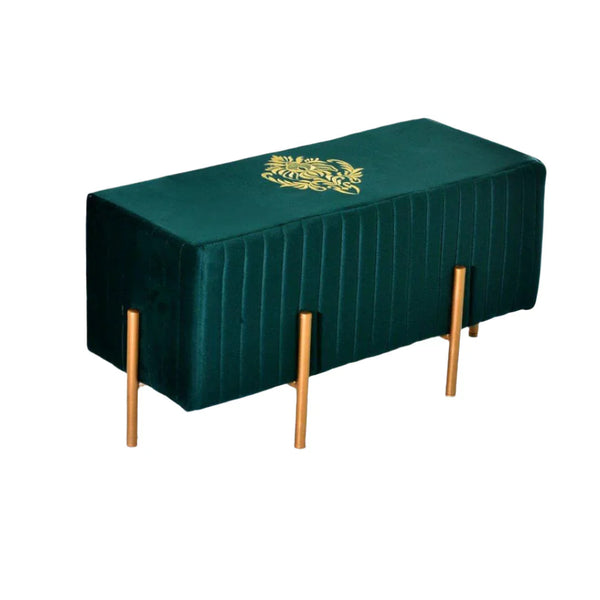 2 Seater Luxury Wooden Stool with Steel Stand – 521 Ennovanest Limited