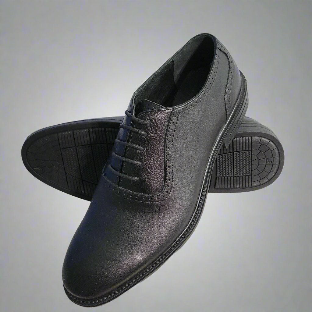 Hyndaza - men's Leather oxford dress shoes with pebbled detailing (signature)