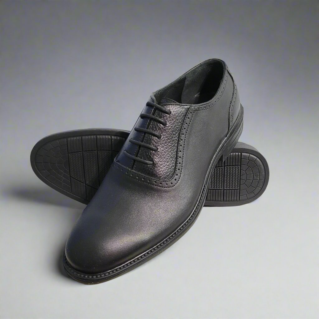 Hyndaza - men's Leather oxford dress shoes with pebbled detailing (signature)