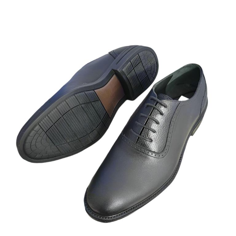 Hyndaza - men's Leather oxford dress shoes with pebbled detailing (signature)