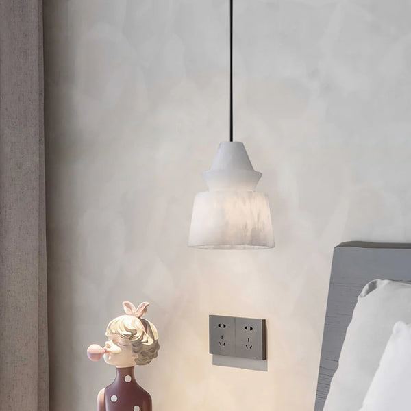 White Alabaster Pendant Light