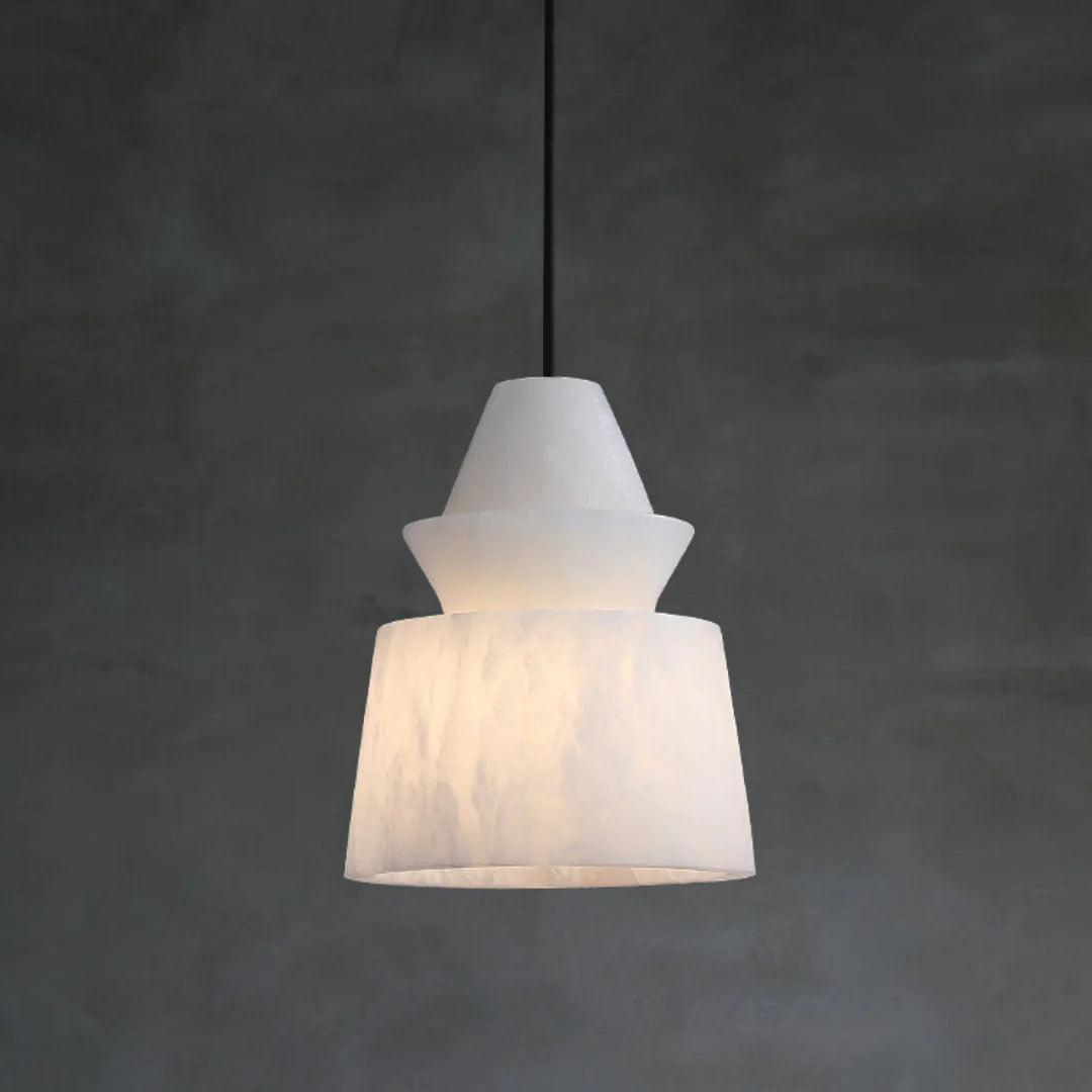 White Alabaster Pendant Light