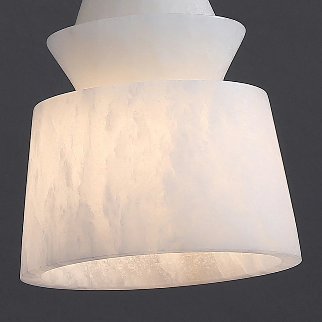 White Alabaster Pendant Light