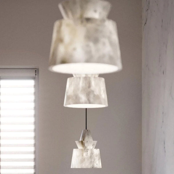 White Alabaster Pendant Light