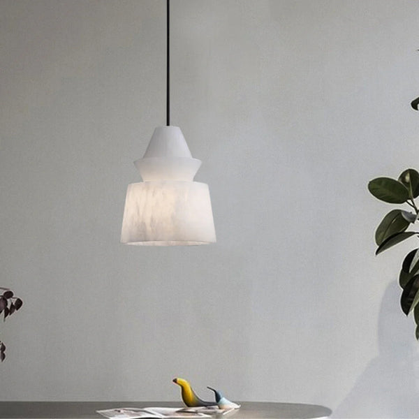 White Alabaster Pendant Light