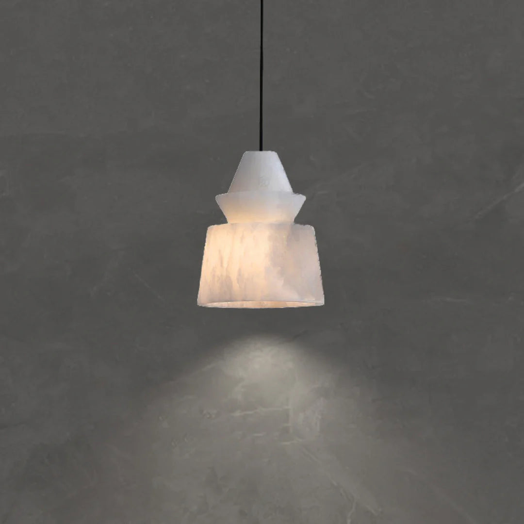 White Alabaster Pendant Light