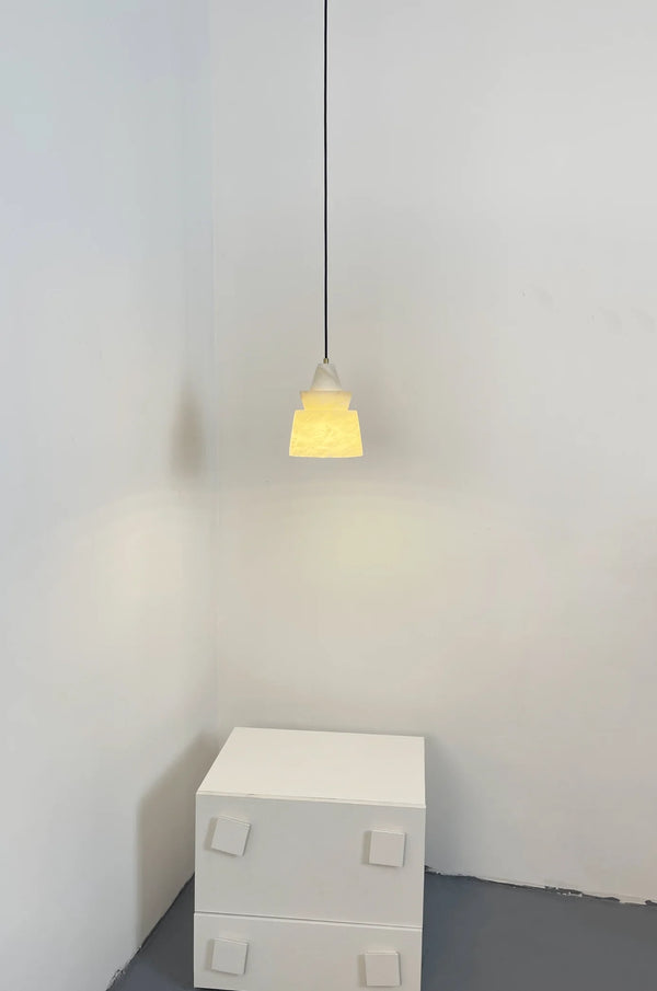 White Alabaster Pendant Light