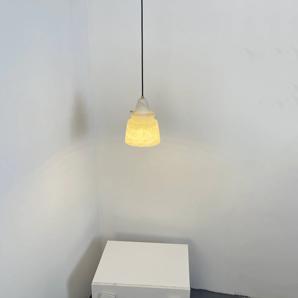 White Alabaster Pendant Light