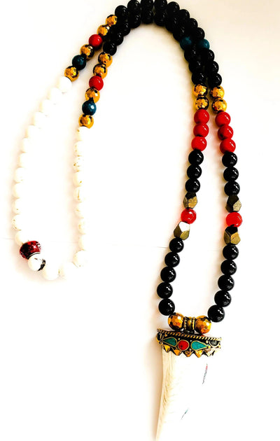 White Coral Tibetan Necklace