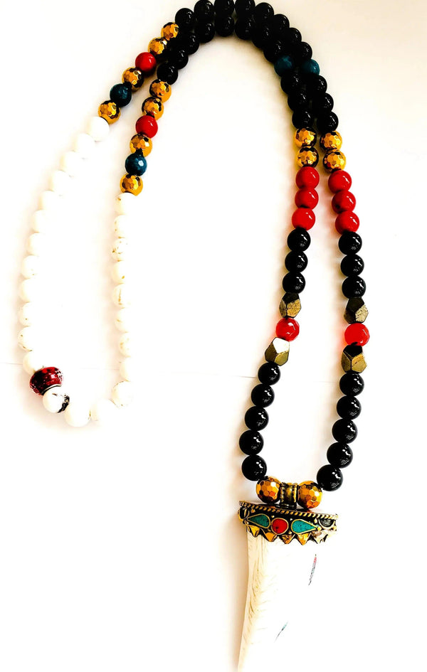 White Coral Tibetan Necklace - Gifts for You 'n Me