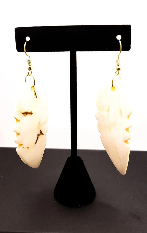 White Druzy Quartz Earrings 