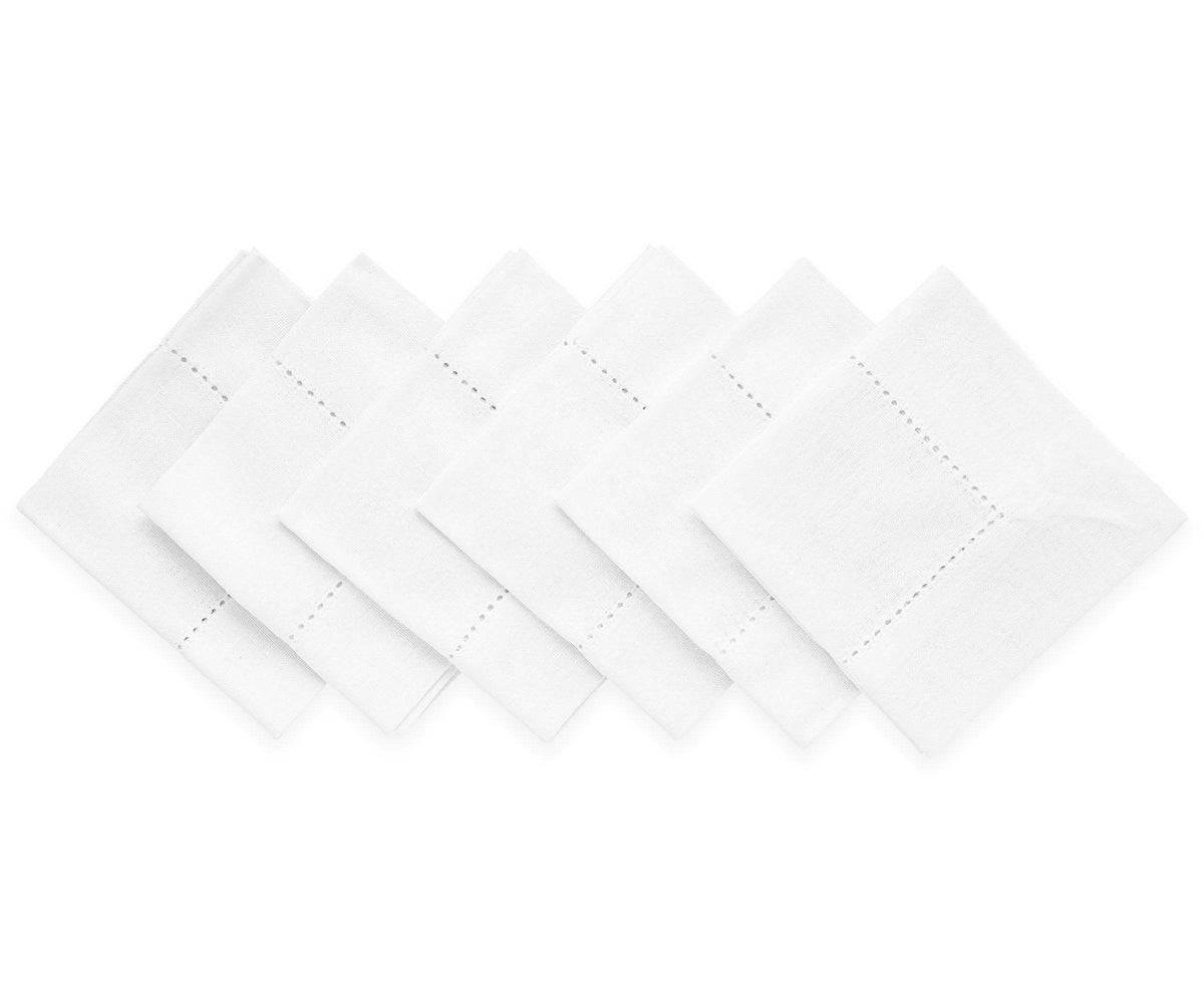 White Hemstitched Napkins - 20 inch
