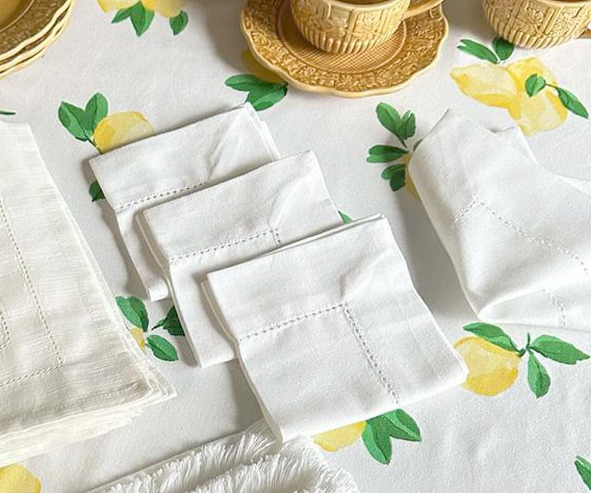 White Fabric Napkins - 22 inch