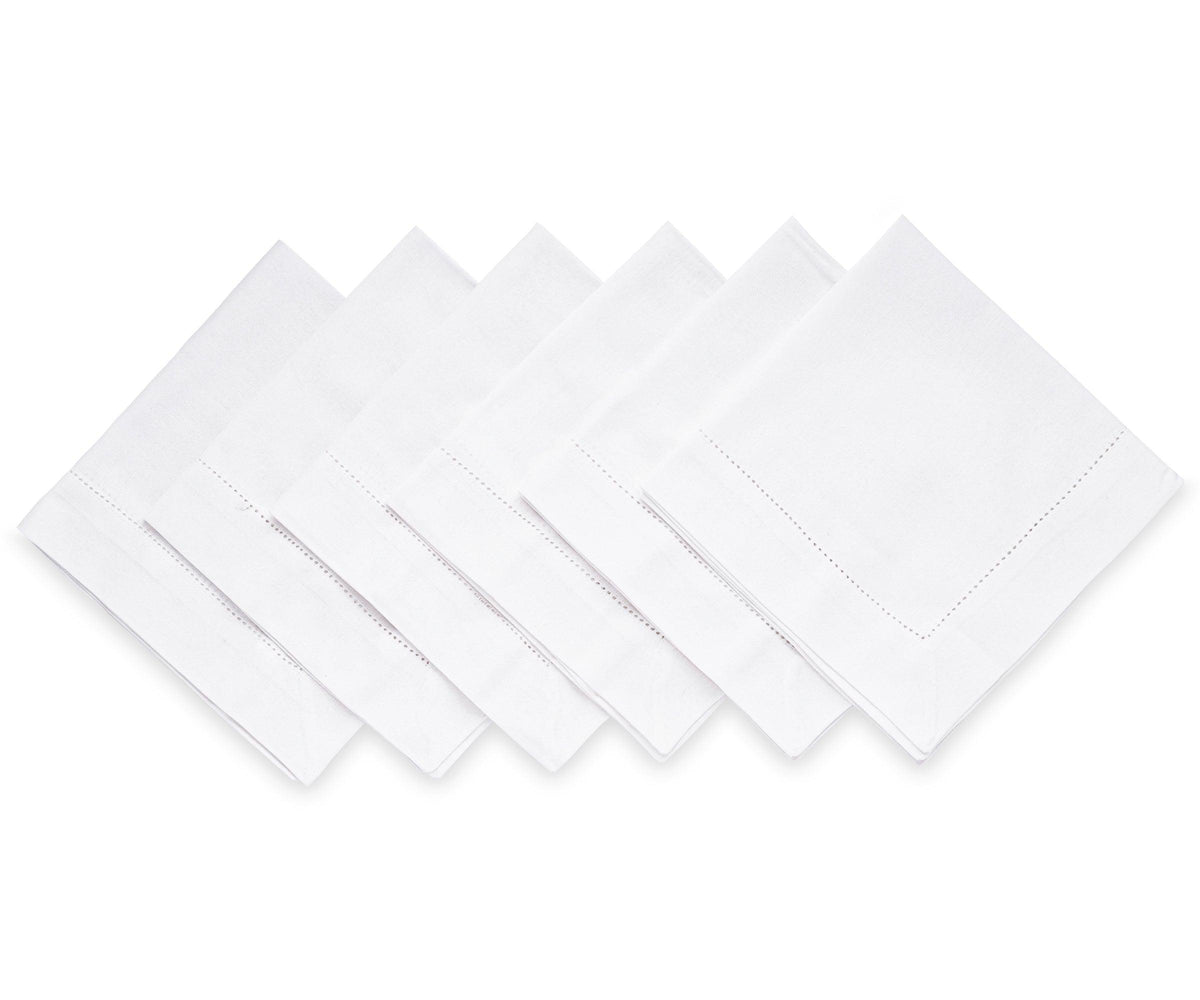White Hemstitched Napkins - 20 inch