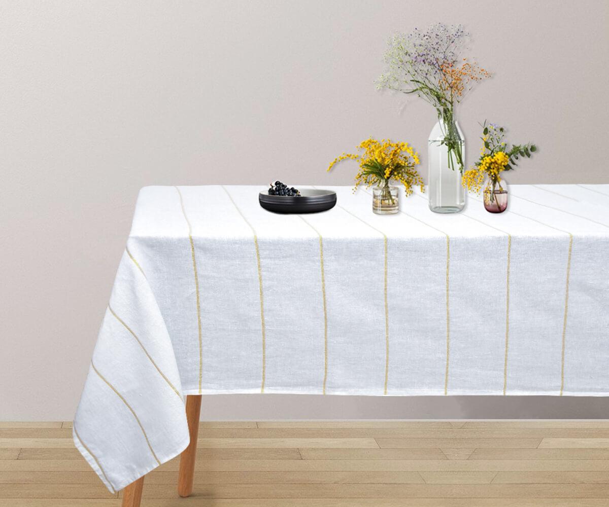 Gold Lurex Metallic Tablecloth