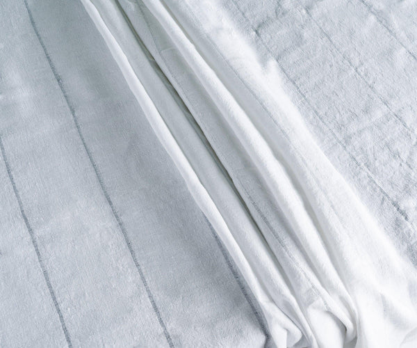 Rectangle Tablecloth - Striped Linen Tablecloth