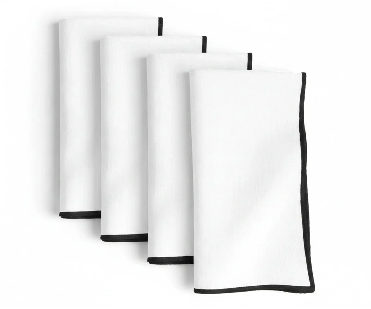 Merrow Stitch Cotton Napkins