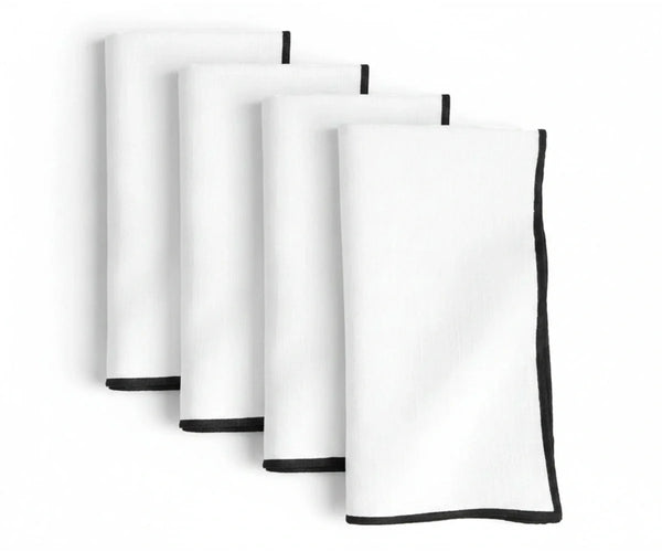 Merrow Stitch Cotton Napkins