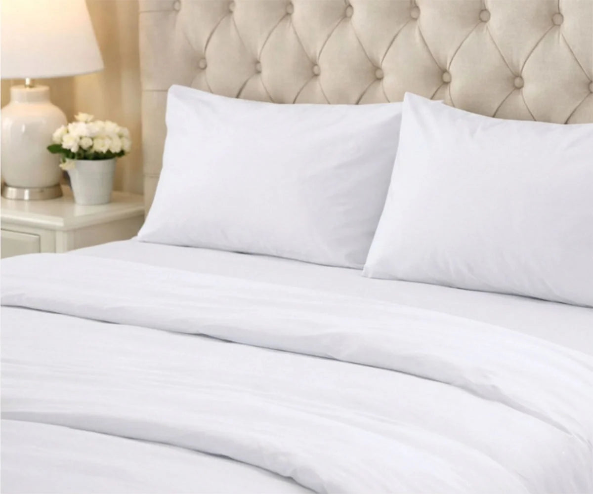 100% Cotton Sateen Pillowcases - Set of 2