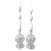 White Cotton Swirl Candles – Pack of 2