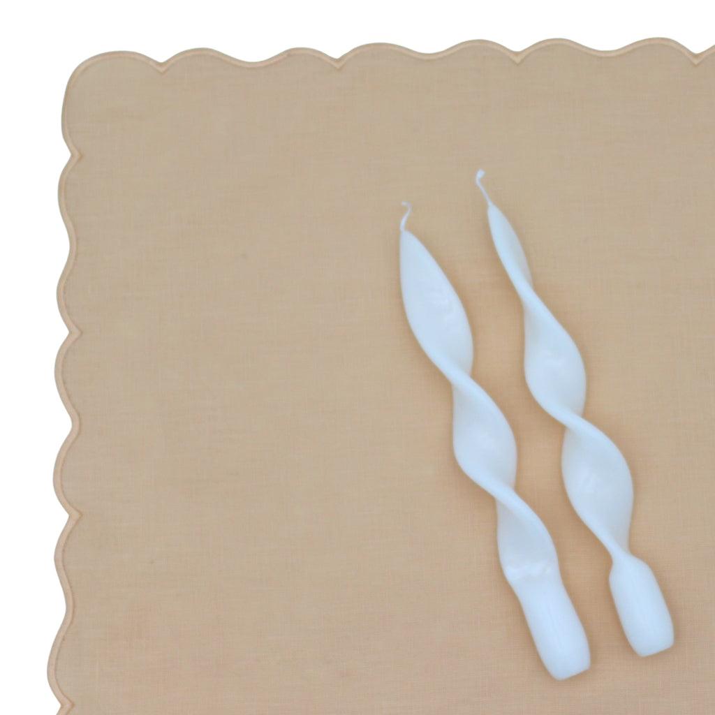 White Cotton Swirl Candles – Pack of 2