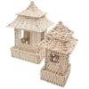 White Rattan Pagoda Lanterns – Set of 2