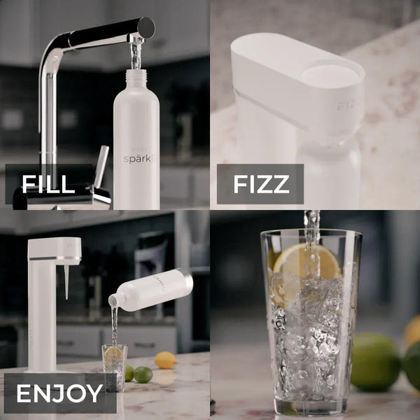 Fizzit Spärklï Carbonated Water Soda Maker with Stainless Steel Bottle Included - Gifts for You 'n Me