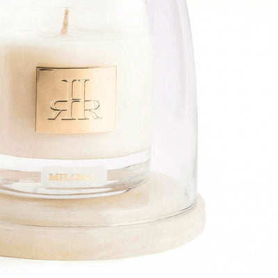 Luxury Crystal Cloche With White Onyx Tray