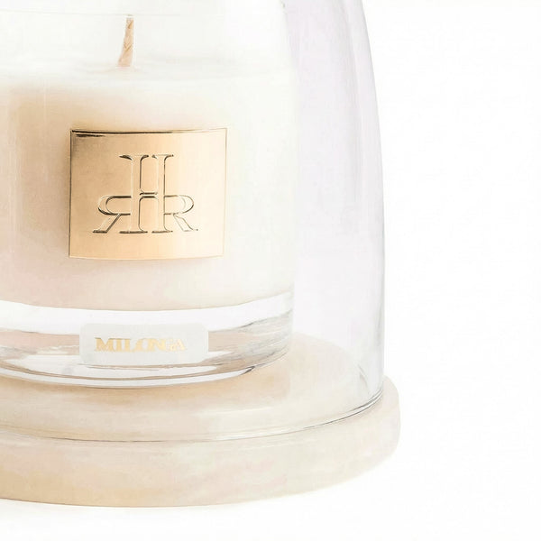 Luxury Crystal Cloche With White Onyx Tray