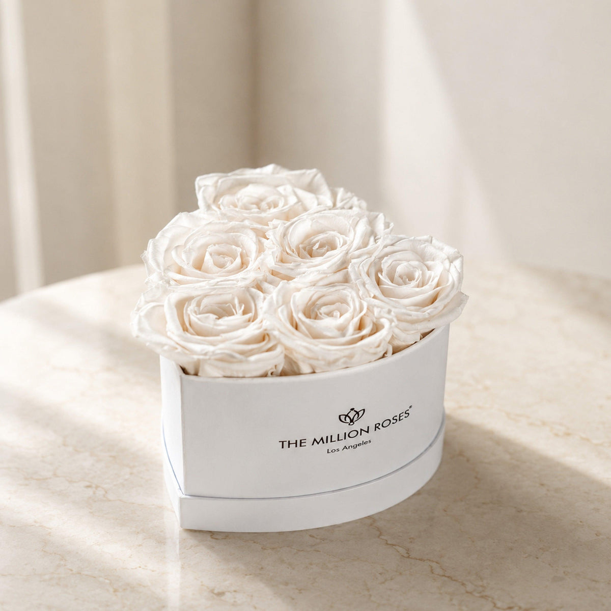 Baby Heart White Box | White Roses