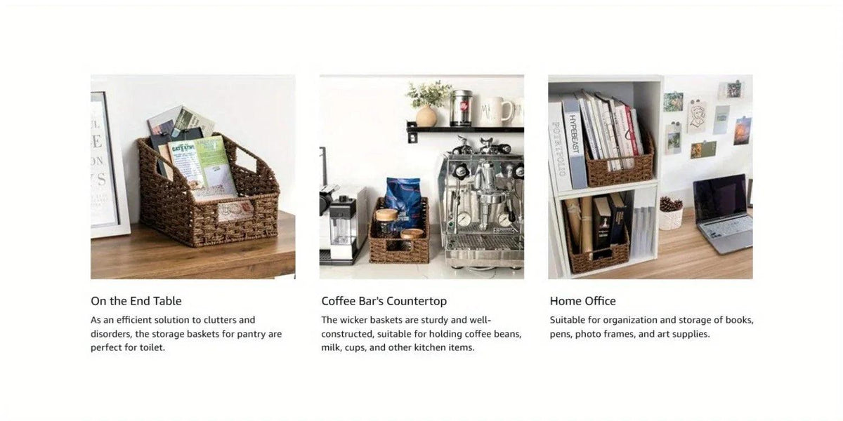 Wicker Baskets - Storage Natural 2 Pack